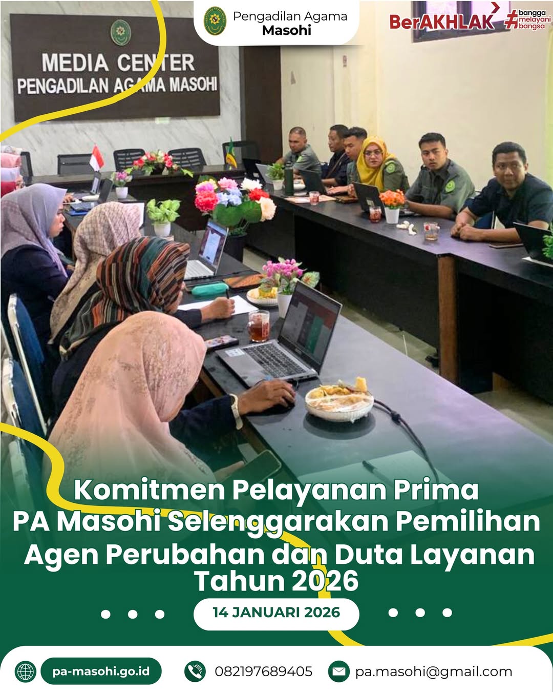 Masohi 14 Januari 2026 Pengadilan Agama Masohi melaksanakan kegiatan pemilihan Agen Perubahan