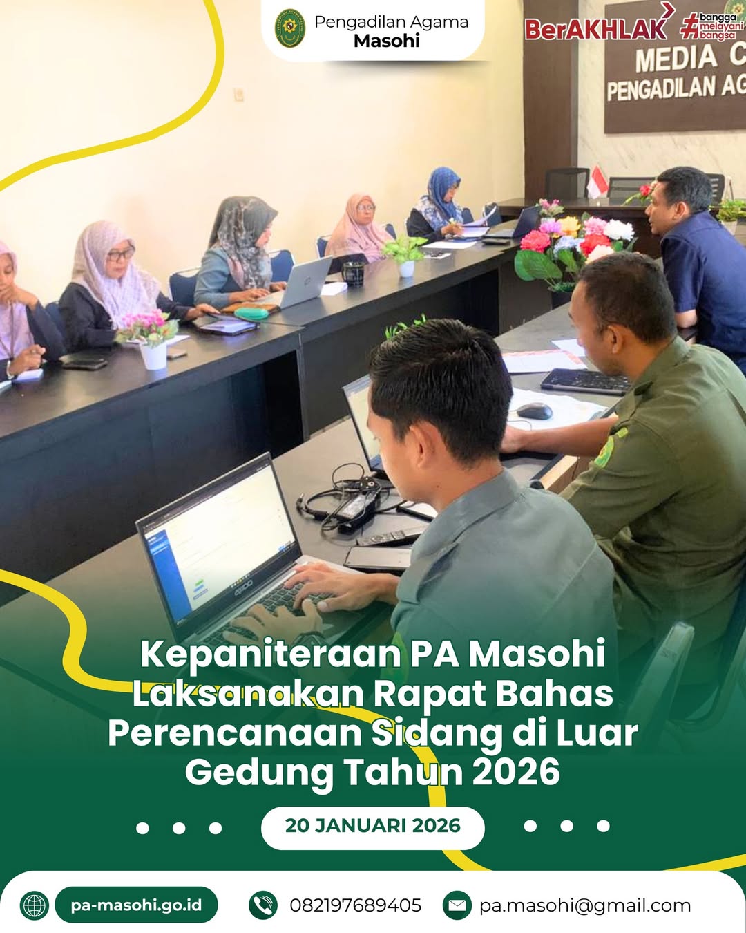 Masohi Kepaniteraan Pengadilan Agama Masohi melaksanakan rapat kepaniteraan yang membahas pere
