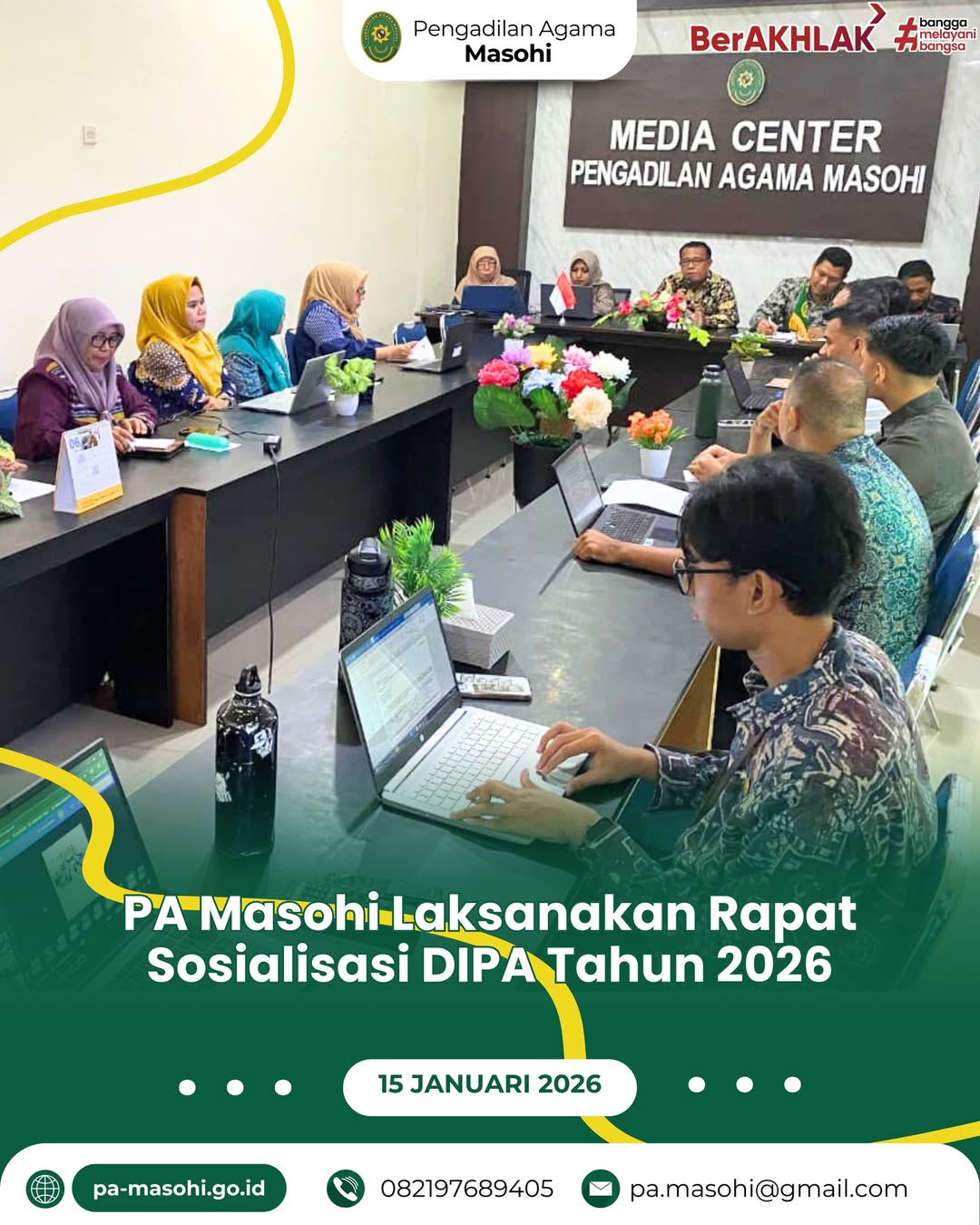 Masohi Pengadilan Agama Masohi melaksanakan Rapat Sosialisasi Daftar Isian Pelaksanaan Anggara