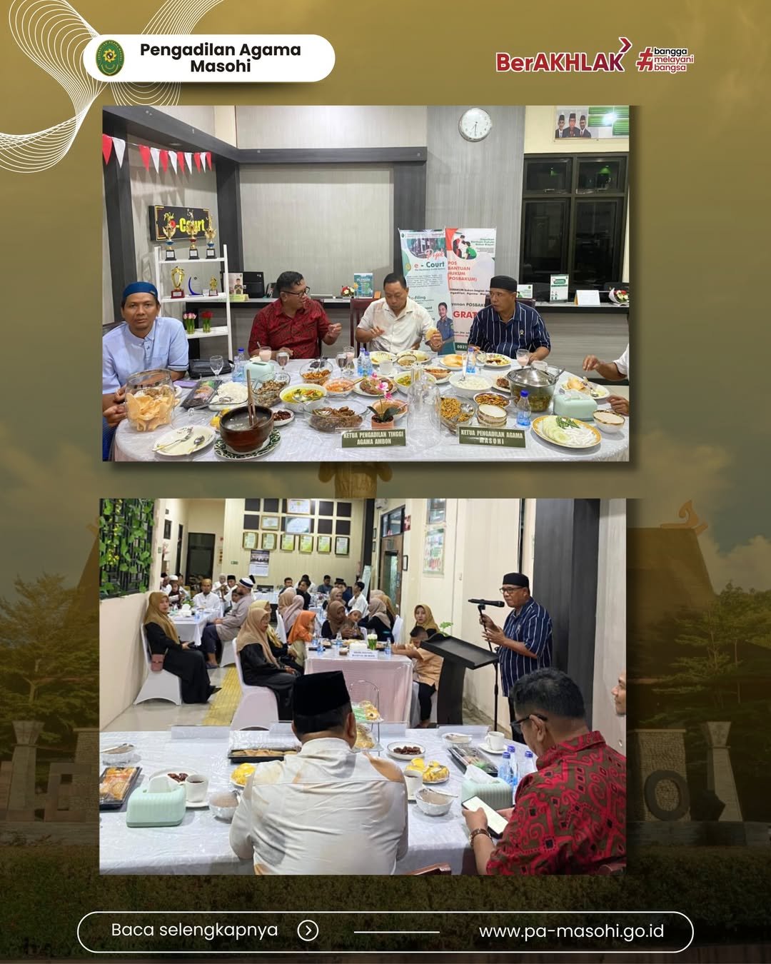 Masohi 04 Maret 2026 Dalam rangka mempererat silaturahmi di bulan suci Ramadan Ketua Pengadi