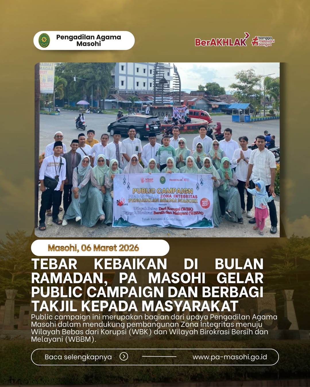 Masohi 06 Maret 2026 Dalam rangka meningkatkan kesadaran masyarakat terhadap pelayanan peradi