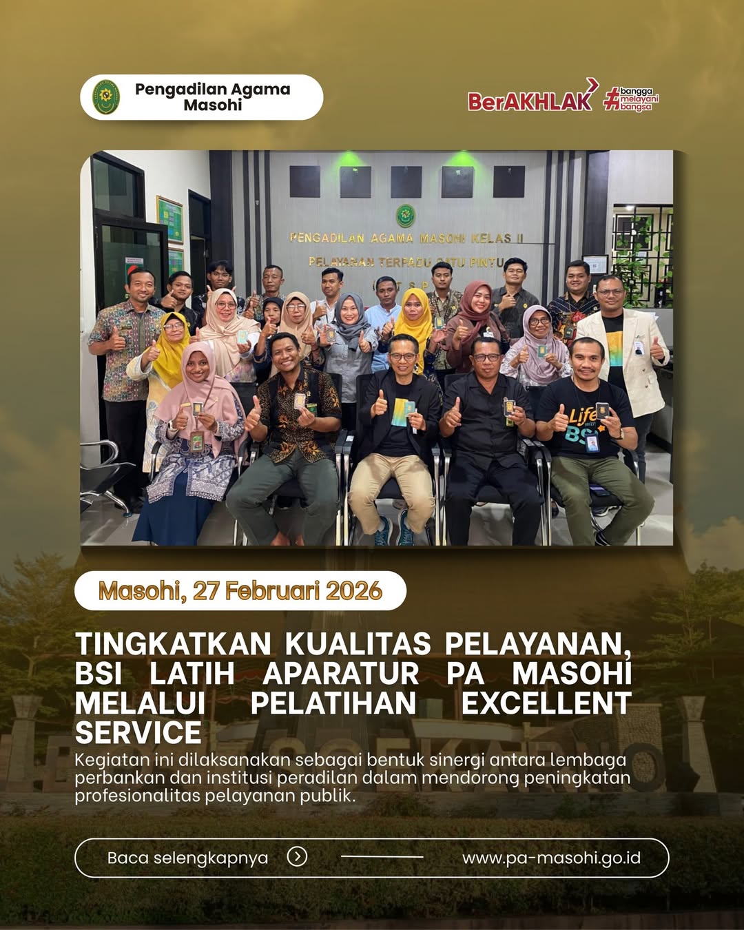 Masohi 27 Februari 2026 Dalam rangka meningkatkan kualitas pelayanan kepada masyarakat pihak