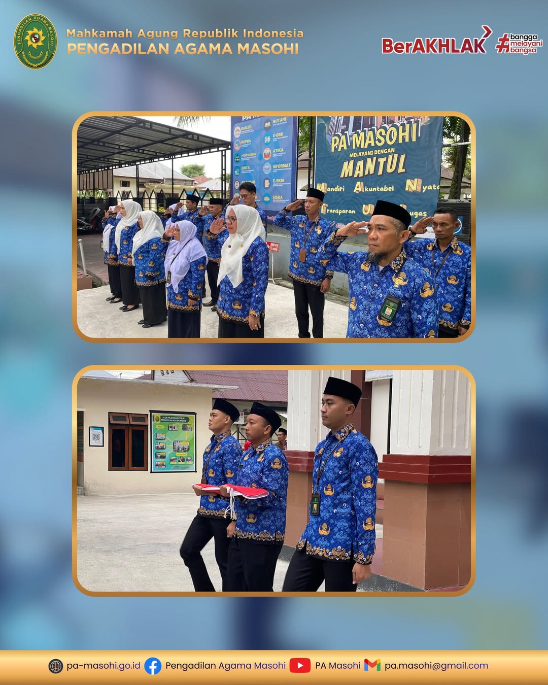 Masohi 10 November 2025 Pengadilan Agama Masohi melaksanakan upacara memperingati Hari Pahlaw 2