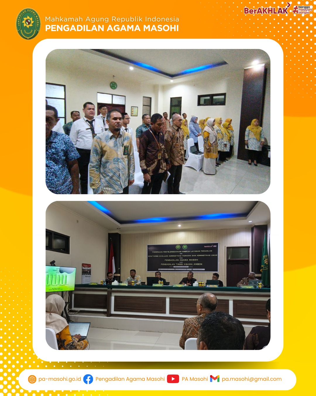 Pengadilan Agama Masohi Terima Kunjungan PTA Ambon dalam Rangka Pembinaan dan Monitoring Evaluas 1