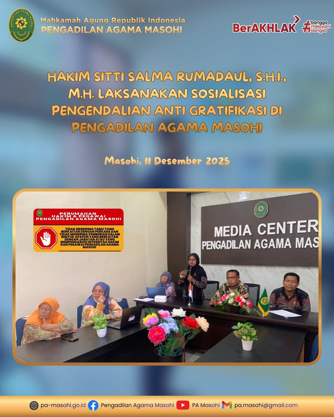 Masohi 11 Desember 2025 Hakim Pengadilan Agama Masohi Sitti Salma Rumadaul S.H.I. M.H. me 1