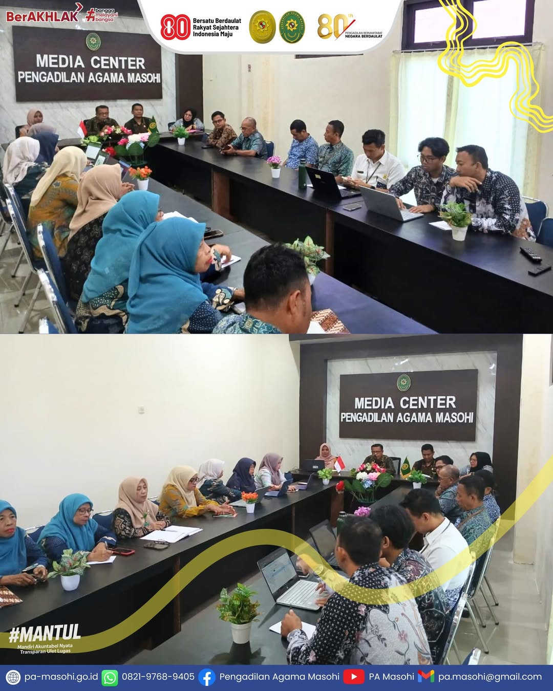 Masohi 25 September 2025 Pengadilan Agama Masohi melaksanakan rapat monitoring dan evaluasi 1