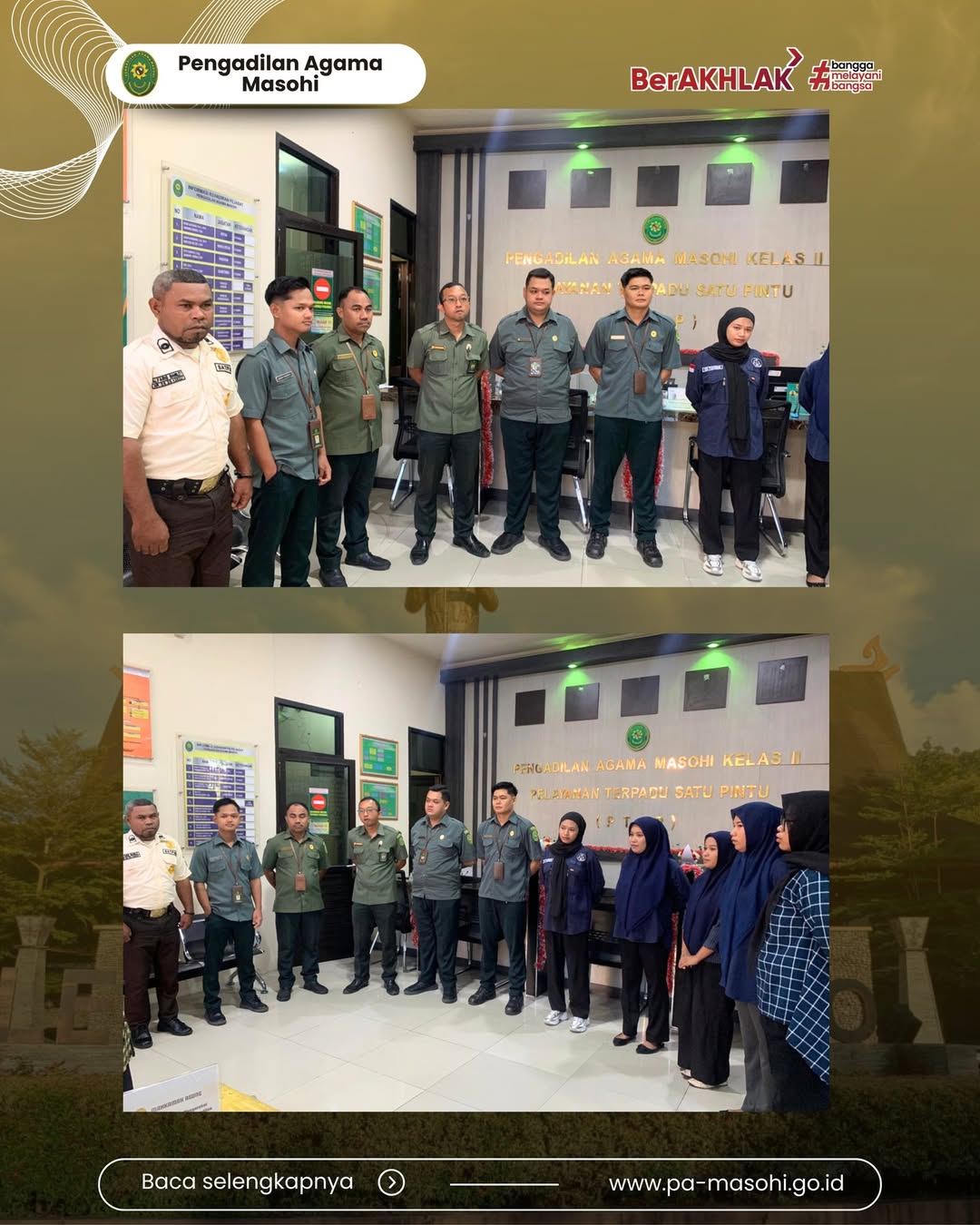 Masohi 22 April 2026 Pengadilan Agama Masohi kembali melaksanakan kegiatan briefing Petugas P 1
